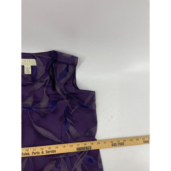 Norton McNaughton Purple Floral Sleeveless Maxi Dress Back Tie Size Large - Picture 12 of 15